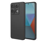 GOGME Funda para Vivo V40 SE 5G Capa con Forro de Microfibra Antiarañazos Líquida Silicona Carcasa Antigolpes Protector Móvil Case Cover, Negro