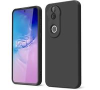 GOGME Funda para Vivo V50 5G Capa con Forro de Microfibra Antiarañazos Líquida Silicona Carcasa Antigolpes Protector Móvil Case Cover, Negro