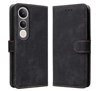 GOGME Funda para Vivo V50 Lite 5G / 4G, Carcasa Billetera de Cuero con Ranuras para Tarjetas, Case Antigolpes y Protección RFID - Negro