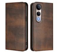 GOGME Funda para Vivo V50 Lite 5G / 4G, Carcasa Cartera de Cuero con Protección RFID, Funda Flip con Soporte y Ranuras para Tarjetas - Marrón