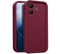 GOGME Funda para Vivo V60 Lite 5G, Funda Protectora Completa de Silicona TPU Suave, Carcasa Antipolvo Prueba de Choques - Vino Rojo