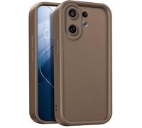 GOGME Funda para Vivo X200 FE, Funda Protectora Completa de Silicona TPU Suave, Carcasa Antipolvo Prueba de Choques - Marrón