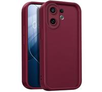 GOGME Funda para Vivo X200 FE, Funda Protectora Completa de Silicona TPU Suave, Carcasa Antipolvo Prueba de Choques - Vino Rojo