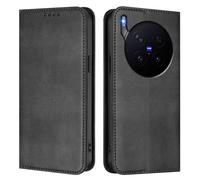 GOGME Funda para Vivo X300 Pro, Carcasa Cartera de Cuero con Protección RFID, Funda Flip con Soporte y Ranuras para Tarjetas - Negro