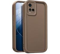 GOGME Funda para Vivo Y21 / Y21s / Y33s, Funda Protectora Completa de Silicona TPU Suave, Carcasa Antipolvo Prueba de Choques - Marrón