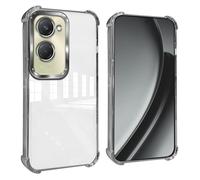 GOGME Funda para Vivo Y28s 5G Esquinas Reforzadas con Protector Cámara Carcasa/TPU Anti - Arañazos Antigolpes Suave Clara Design - Plata