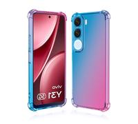 GOGME Funda para Vivo Y31 5G, Flexible TPU Protectora de Golpes Transparente Silicona Esquinas Reforzadas Ultra-Delgado Anti-Choque Carcasa (Azul/Pink)