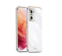 GOGME Funda para Xiaomi Poco F3 / Mi 11i 5G, Carcasa Suave Silicona TPU de Galvanoplastia Cubierta Delgado, Protector TPU a Prueba de Golpes Case Cover. Blanco