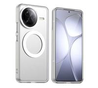 GOGME Funda para Xiaomi Poco F7 Ultra, Compatible con MagSafe, TPU Suave + PC Anti-Choque Carcasa Antigolpes Translúcida Mate Respaldo - Blanco