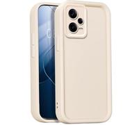 GOGME Funda para Xiaomi Redmi Note 12 Pro+ Plus 5G, Funda Protectora Completa de Silicona TPU Suave, Carcasa Antipolvo Prueba de Choques - Blanco