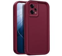 GOGME Funda para Xiaomi Redmi Note 12 Pro+ Plus 5G, Funda Protectora Completa de Silicona TPU Suave, Carcasa Antipolvo Prueba de Choques - Vino Rojo