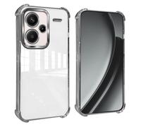 GOGME Funda para Xiaomi Redmi Note 13 Pro+ Plus 5G Esquinas Reforzadas con Protector Cámara Carcasa/TPU Anti - Arañazos Antigolpes Suave Clara Design - Plata
