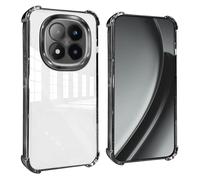 GOGME Funda para Xiaomi Redmi Note 14 Pro+ Plus 5G Esquinas Reforzadas con Protector Cámara Carcasa/TPU Anti - Arañazos Antigolpes Suave Clara Design - Negro