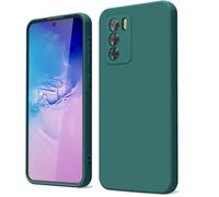 GOGME Funda para ZTE Blade V40 Vita Capa con Forro de Microfibra Antiarañazos Líquida Silicona Carcasa Antigolpes Protector Móvil Case Cover, Verde Oscuro
