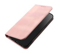GOGME Funda para ZTE Blade V80 Design/V80 Vita/Nubia V80 Design, Carcasa Cartera de Cuero con Protección RFID, Funda Flip con Soporte y Ranuras para Tarjetas - Rosa
