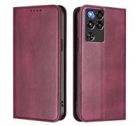 GOGME Funda para ZTE Nubia RedMagic 11 Pro / 11 Pro+, Carcasa Cartera de Cuero con Protección RFID, Funda Flip con Soporte y Ranuras para Tarjetas - Rojo