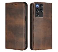 GOGME Funda para ZTE Nubia RedMagic 11 Pro / 11 Pro+, Carcasa Cartera de Cuero con Protección RFID, Funda Flip con Soporte y Ranuras para Tarjetas - Marrón