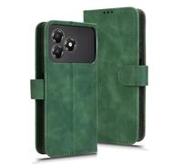 GOGME Libro de Cuero Funda para ZTE Blade A36 4G, Premium PU/TPU Flip Case Billetera Carcasa con Ranuras para Tarjetas y Soporte Plegable.Verde