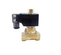 GOGO 2 way brass water Normally open solenoid valve 220V AC 3/8 inch Orifice 10mm zero pressure start with plug type(AC220V)