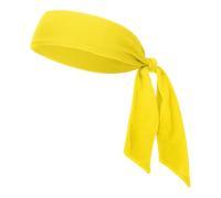 GOGO Banda de ala Ancha Elástica Cinta Pelo Deporte Diadema Deportiva Unisex Asccesorios Pelo Deportivas Headband Amarillo para Baloncesto, Correr, Yoga