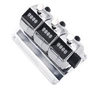 GOGO Contador Manual Metálico de 3 unidades, Contador Mecánico de escritorio con números de dígitos, Contador de banco de tres unidades restablecible