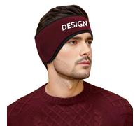 GOGO Diadema Personalizada de Invierno, Cobertura para Orejas de Microfibra, Doble Capa de Protección Térmica para Orejas, Diadema Reversible con Logo Transferido por Calor, borgoña