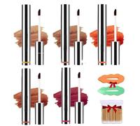Gogodusk Lipstain,Gogodusk Lip Tint Lasting,Waterproof Longwear Liquid Lip Stain,Hydrating Matte Finish For Fuller Lips,12hr Smudge-Proof Color For Natural Finish (5 colors, Pack of 5)