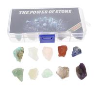 Gogogmee 1 caja Caja de Colección de Cristales Naturales Coloridos Piedras Minerales Irregulares para Decoración y Enseñanza Geológica de Especímenes para Escritorio y Regalo Educativo