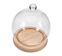 Gogogmee 1 De Cubierta De Cristal De Micro Paisaje Cúpula De Cristal con Base Decoración De Cúpula De Cristal con Flores Vitrinas para Colecciones Cúpulas De Cristal para