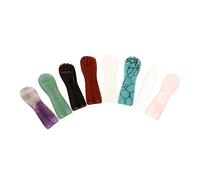 Gogogmee 1 Juego Puño Columna De Cristal Chacra Rosa Varita Mágica Varita Curativa Cristal Delicado Adornos Artesanales Decoración Para El Hogar Varita De Cristal Transparente Bien El Palo