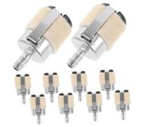 Gogogmee 10 Filtros De Combustible Para Motosierra Gasolina Reemplazo Preciso De Filtrado Con Material Metal Y Lana Para Cadena De Motosierra Accesorio De Jardín