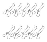 Gogogmee 10 Ganchos Para Cables De Paneles Solares Ganchos Para Cables Abrazaderas Para Paneles Solares Abrazaderas