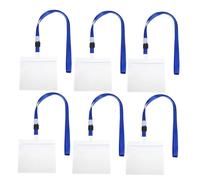 Gogogmee 10 piezas Fundas Transparentes para Tarjetas con Cordón Resistente de Unidades Soporte para Carnés y Tarjetas de Identificación para Oficina Escuela y Viajes con Color Aleatorio
