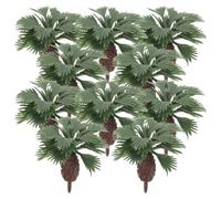 Gogogmee 10 Piezas Mini Árboles de Palma de Plástico 4 Cm para Modelismo Ferroviario, Decoración de Paisaje en Miniatura, Accesorios para Mesa de Arena y Maquetas Arquitectónicas