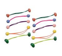 Gogogmee 10 piezas Unidades Coleteros Elásticos con Bolas para Accesorios Coloridos para Cabello Sujetadores de Coleta para Niñas Decoración Práctica y Cómoda