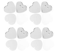 Gogogmee 100 Juegos de Botones Metálicos en Forma de Corazón para Manualidades Diy, Kit con Respaldo de Hierro, Película Transparente y Papel Blanco para Hacer Insignias y Pins Decorativos
