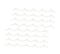 Gogogmee 100 Mini Perchas de Plástico Blancas para Ropa de Muñecas, Colgadores Pequeños para Armario de Muñecas, Accesorios de Almacenamiento para Niñas, Set de 100 Piezas para Guardarropa