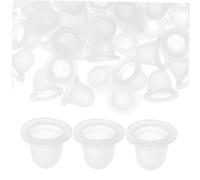 Gogogmee 100 Piezas Unidades Tazas de Silicona para Tinta Kits de Maquillaje Permanente y Pestañas Desechables