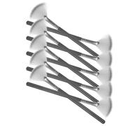 Gogogmee 10piezas Pinceles De Maquillaje Forma De Abanico Aplicador De Ácido Brocha Para Iluminador y Colorete Polvos Sueltos Herramientas Faciales Para Esteticistas