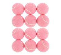 Gogogmee 12 Balones de Tenis Alta Elasticidad Resistentes al Desgaste Color Rosa Ideales para Entrenamiento y Actividades Deportivas en Interiores y Exteriores