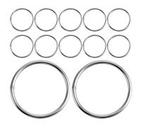 Gogogmee 12 Piezas Anillos de Acero Inoxidable Círculo para Manualidades DIY Aros Soldados para Joyería Lazos Macramé Soportes de Llaves y Decoración de Fiestas