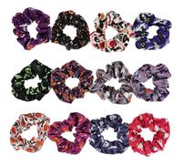 Gogogmee 12 Piezas Coleteros Elásticos para Halloween Accesorios de Pelo para Mujeres y Niñas Bandas de Estirables y Decorativas para Fiestas y Diario