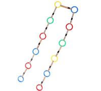 Gogogmee 12 Piezas Cuerda de Seguridad para Anillas Coloridas Correa Ligera y Flexible para Preescolar Arnés Antipérdida con Liberación Rápida para Paseos y Actividades Grupales