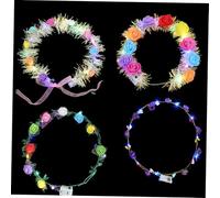 Gogogmee 12 Piezas Diademas con Guirnalda Creativa Accesorio para Fiestas Decoraciones Llamativas para Adultos Color Aleatorio