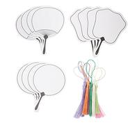 Gogogmee 12 Piezas Marcapáginas Forma de Fan Diy Tarjetas Borlas para Decoración de Libros y Proyectos Escolares