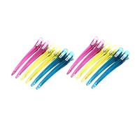 Gogogmee 12 piezas Pinzas de Pelo de Cristal Sin de Clips de Sección para Salón y Personal Clip para Peinar y Cortar Accesorios Duraderos para Mujeres y Niñas