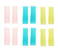 Gogogmee 12 piezas Protector Antideslizante de Silicona para Mango de Tijeras y Pinzas de Manicura Funda para Cortar Cutículas Protección Segura para Principiantes y Profesionales