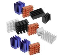 Gogogmee 12piezas Kit de Disipadores de Calor de Materiales Combinados con Pasta Térmica y Cinta Adhesiva Doble Cara para Placa de Desarrollo Disipador Pasivo de Alta Conductividad Térmica