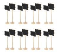 Gogogmee 16piezas Mini Pizarras de Tiza de Abedul para Mensajes Decorativas Pequeñas Tablas Escritoras para Oficina Hogar Bares y Fiestas Varios estilos