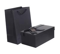 Gogogmee 1juego Cajas Elegantes De Para Cumpleaños y Ocasiones Especiales De Diseño Negro Para San Valentín Bodas y Celebraciones